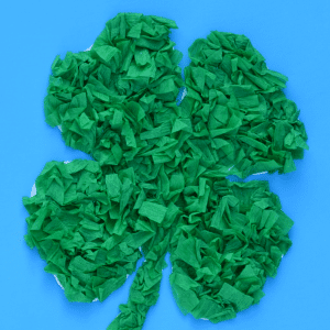 Crepe Paper Shamrock - Source: The Resourceful Mama
